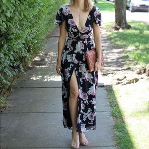 Floral wrap dress